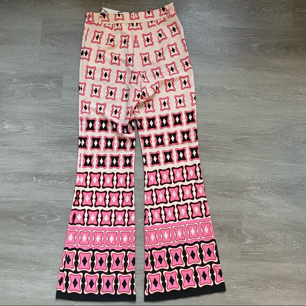 Zara Printed Flare Pants Geometric - Picture 9 of 11
